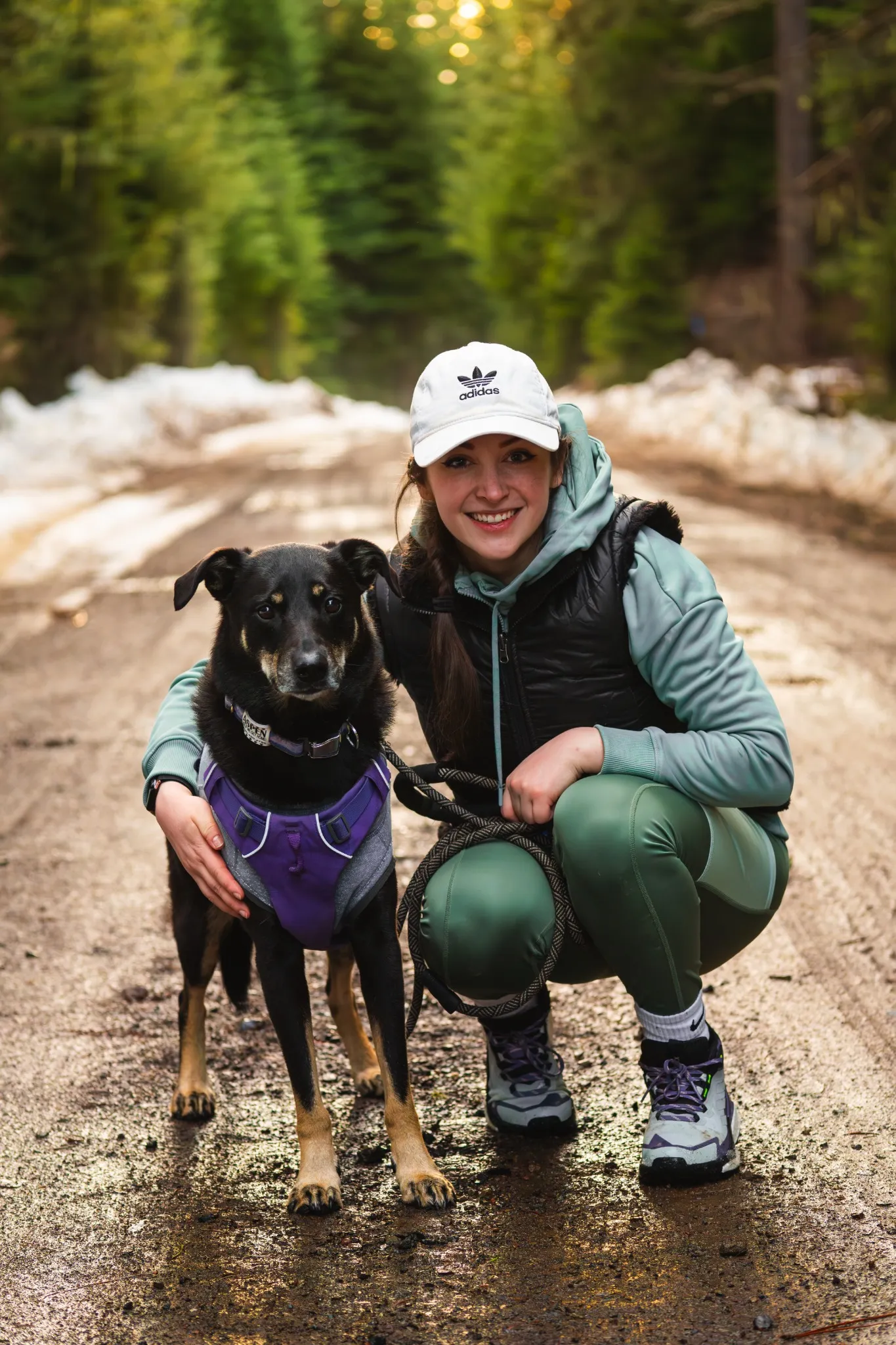 Carly with her dog